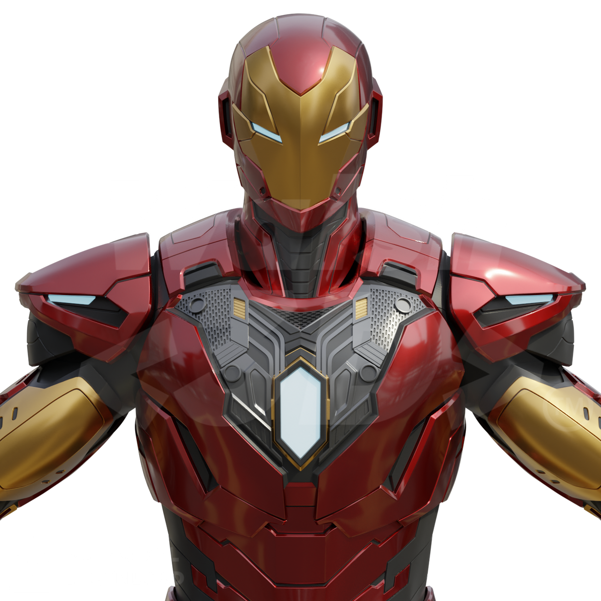 Motorized Model 51 Prime Full Suit 3D Printable Model – Wireframe