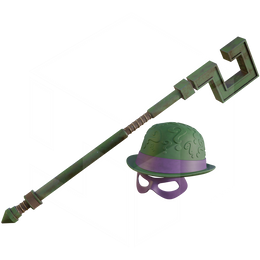 The Riddler Cane, hat and mask