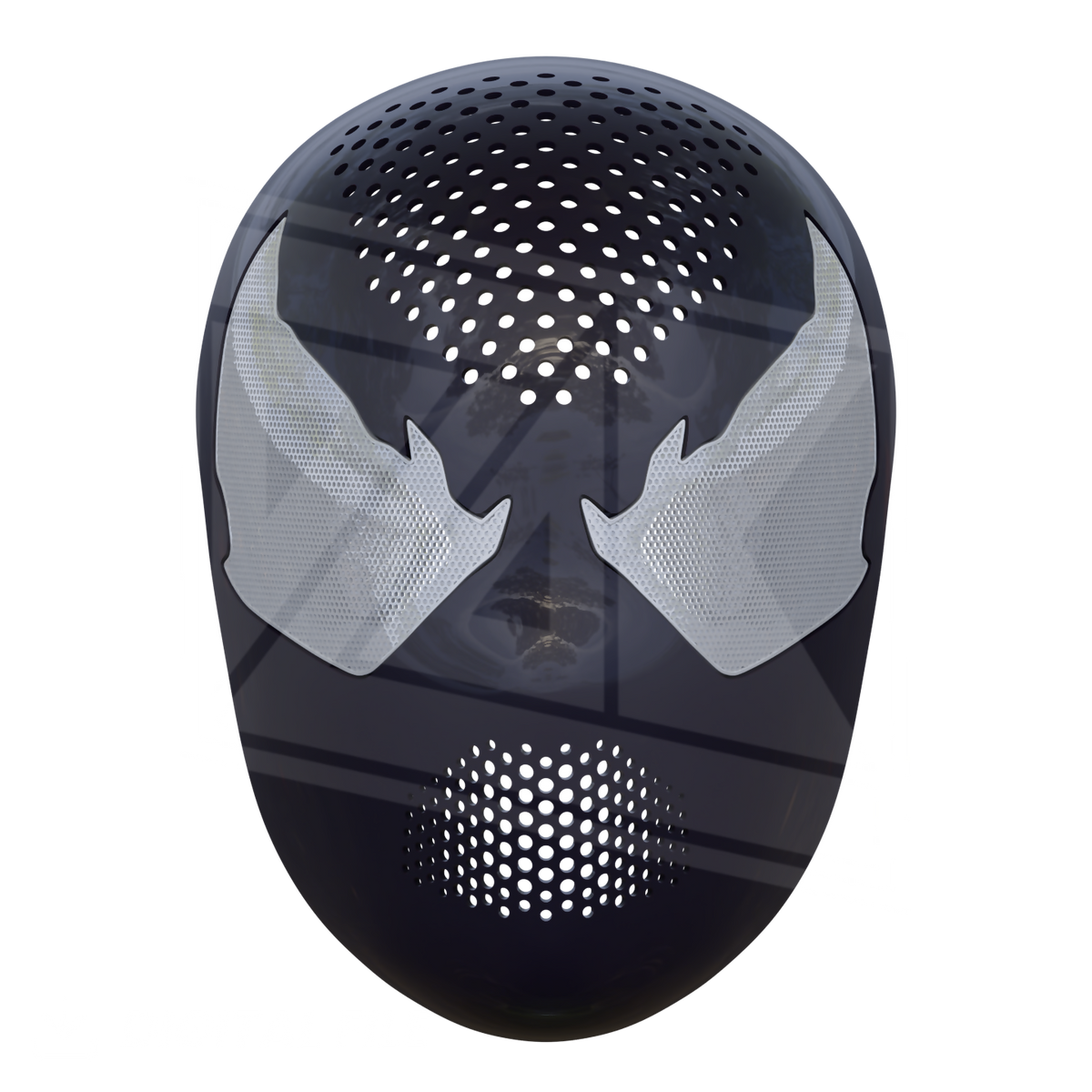 Angry Symbiote Faceshell 3D Model – Wireframe