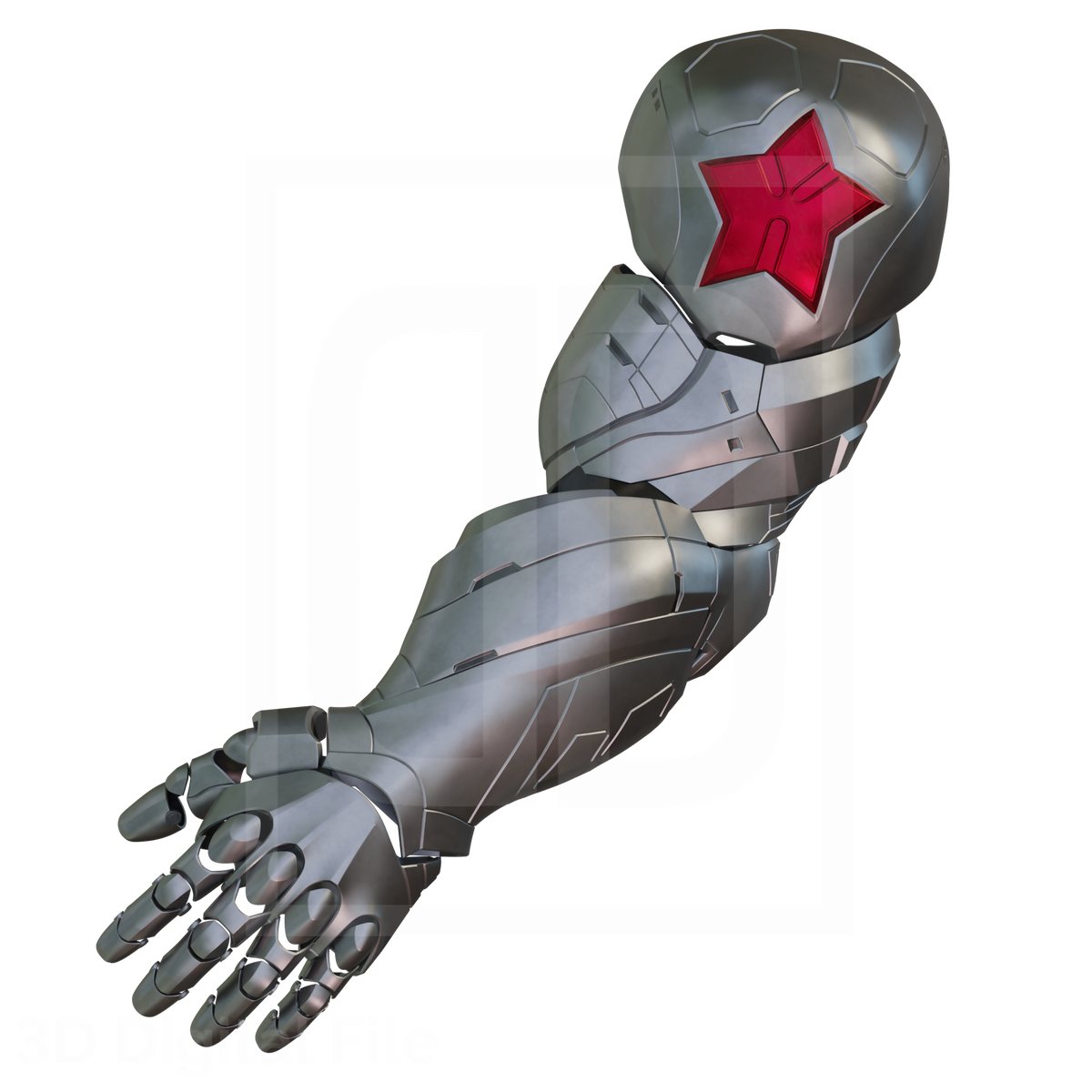 Metal Arm Soldier - MR 3D Model – Wireframe