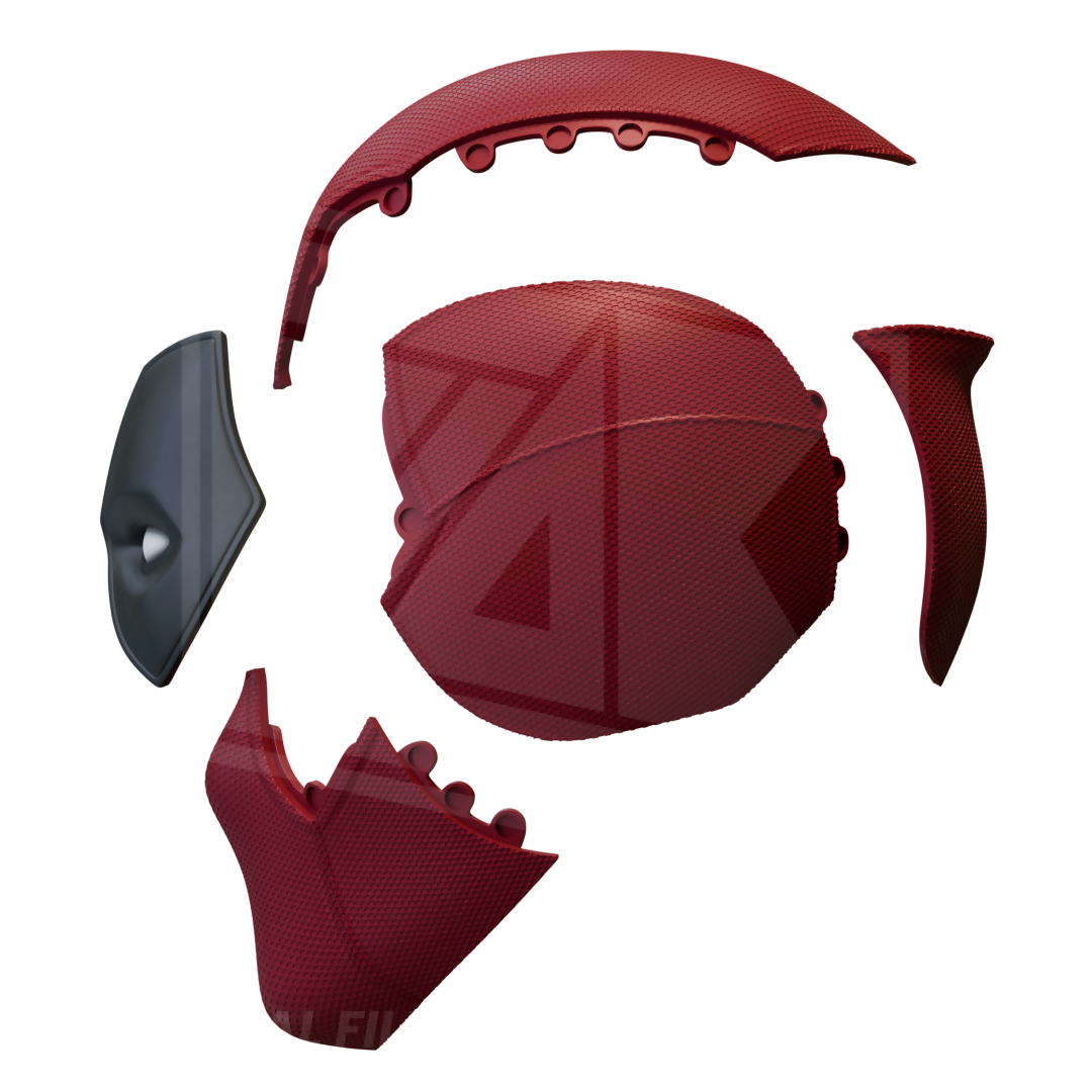 Mercenary Mask 3 3D Model – Wireframe