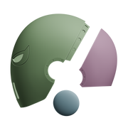 Slade Teen Titans Helmet 3D Model