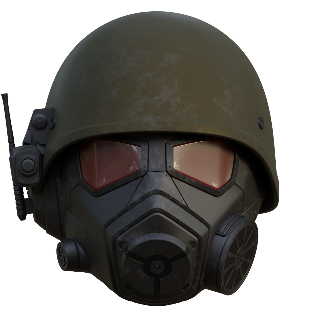 Fallout NCR Ranger Helmet [3D Print Model] – Wireframe