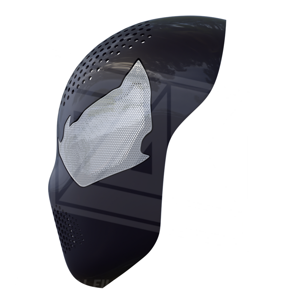 Angry Symbiote Faceshell 3D Model – Wireframe