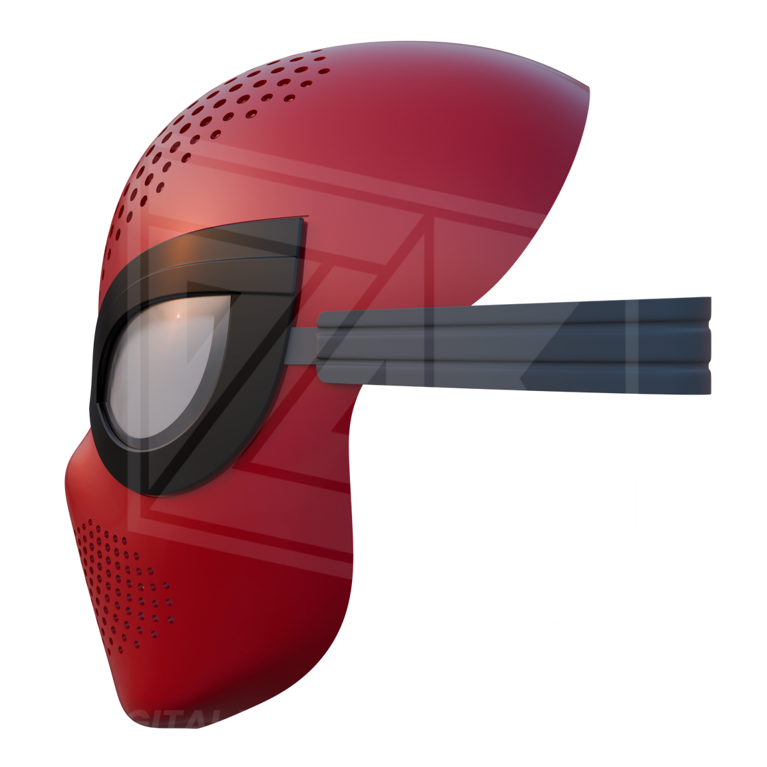 YFNSM Faceshell 3D Model – Wireframe