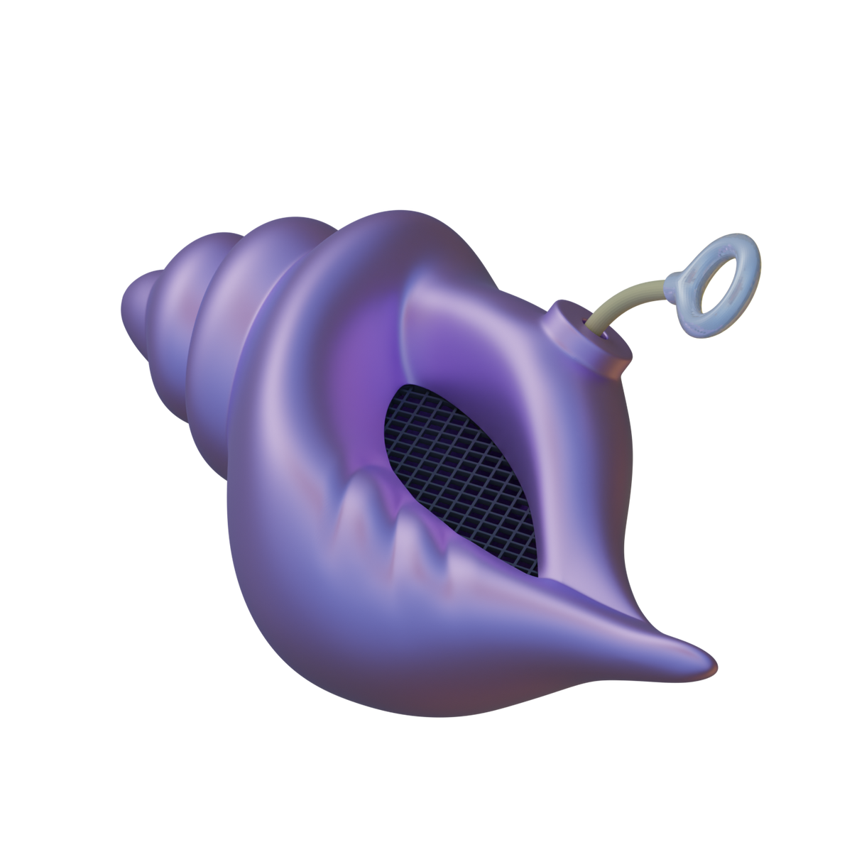 Magic Conch Shell 3D Model – Wireframe