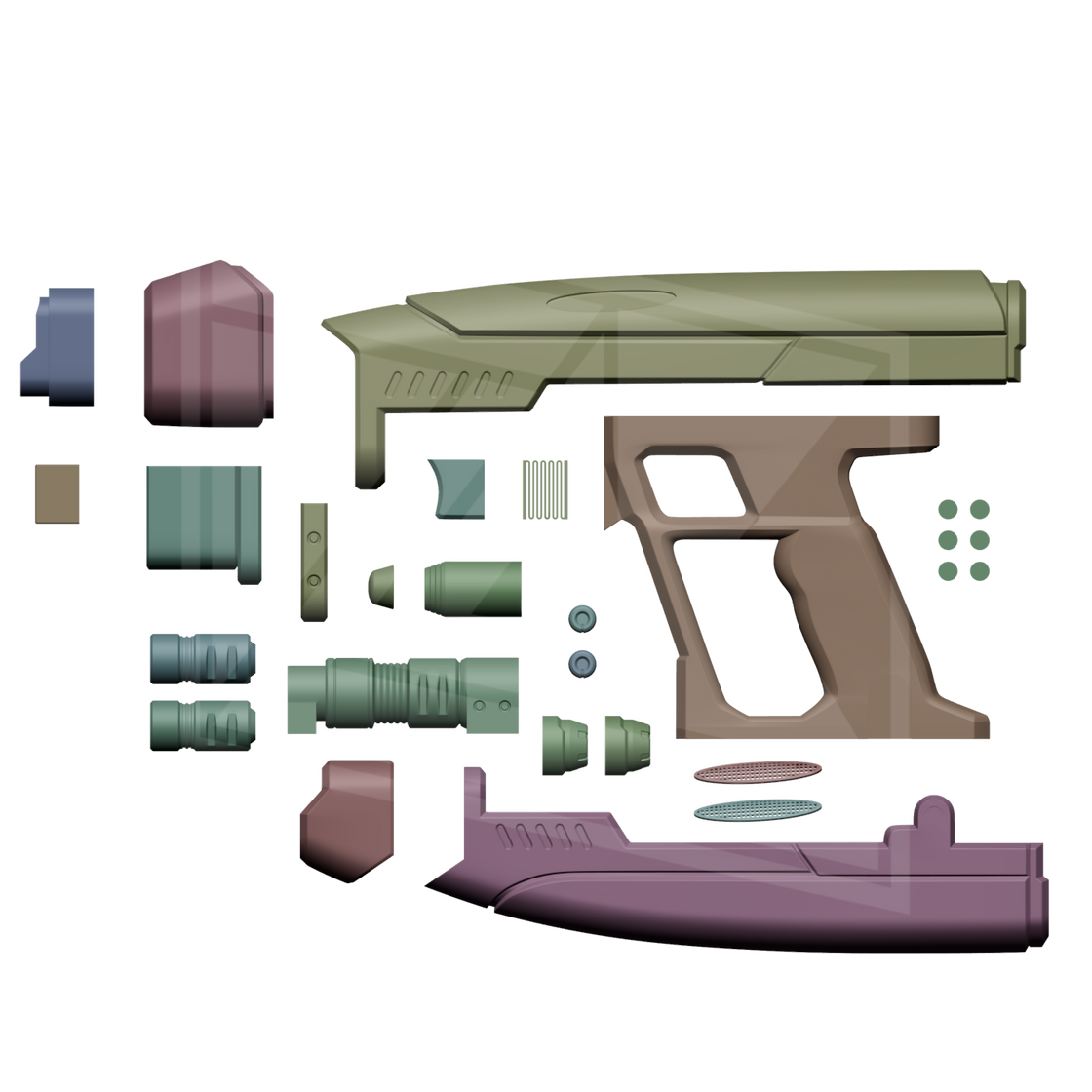 Rivals Blaster 3D Model – Wireframe