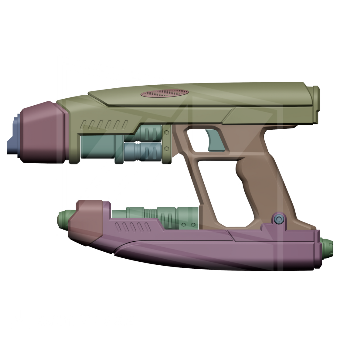 Rivals Blaster 3D Model – Wireframe