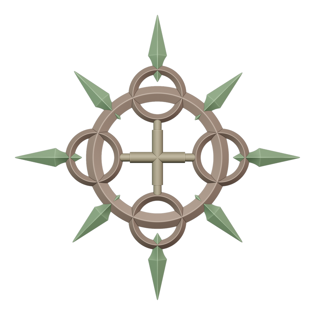 Axel's Eternal Flames Chakrams 3D File – Wireframe
