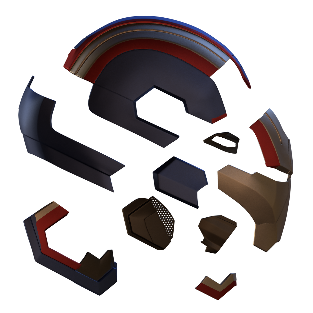 War Machine Mark 2 Iron Patriot 3D Print Model – Wireframe War machine mark 2