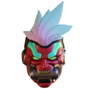 Motorized Overwatch Cyberdemon Genji Helmet 3D Print Model