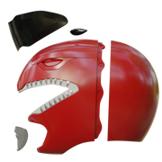 VEK3D Red Ranger MMPR Helmet File