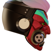 Motorized Overwatch Cyberdemon Genji Helmet 3D Print Model