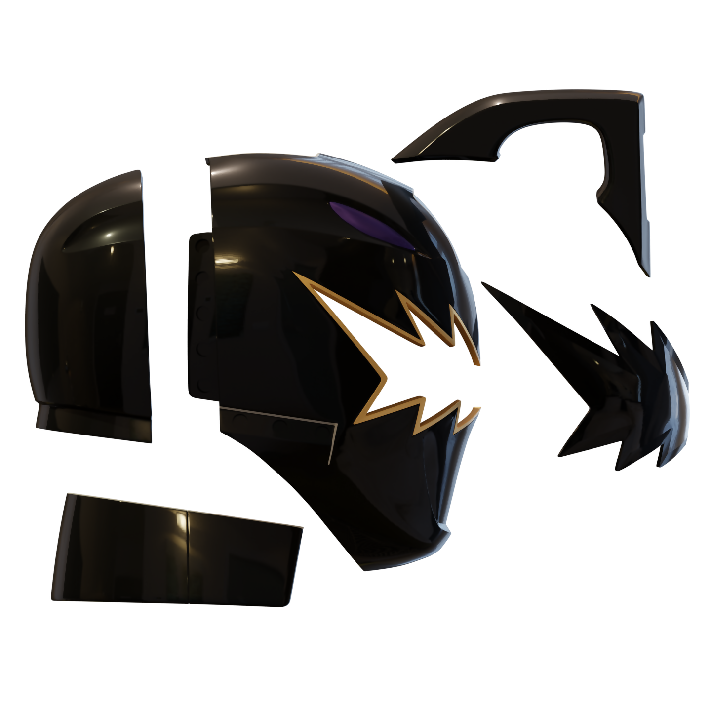 Black Ranger from Power Rangers Dino Thunder - 3D Print Model – Wireframe