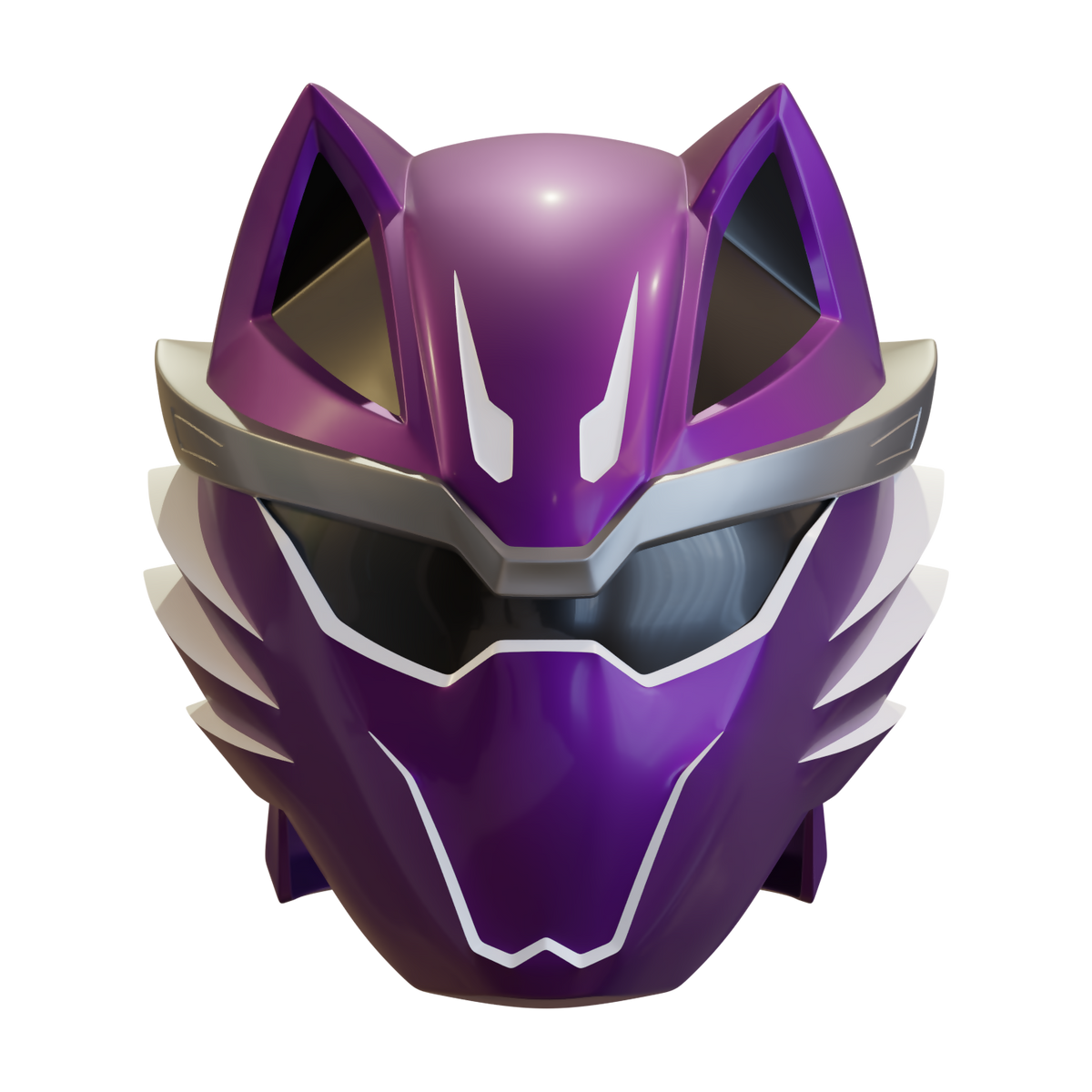 Purple Wolf Ranger - Jungle Fury - 3D Print Model – Wireframe