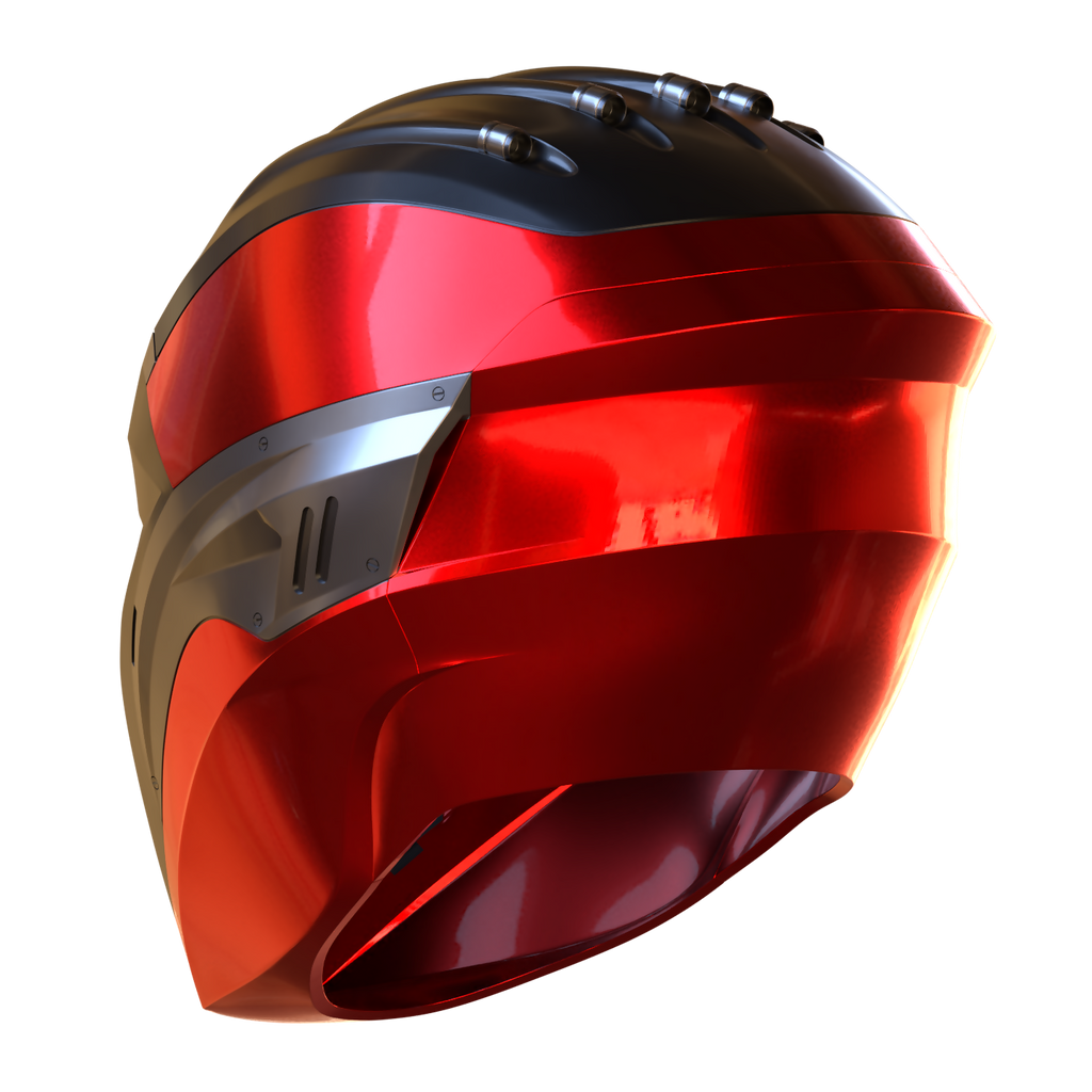 Ironheart MK2 Helmet 3D Print Model Wireframe