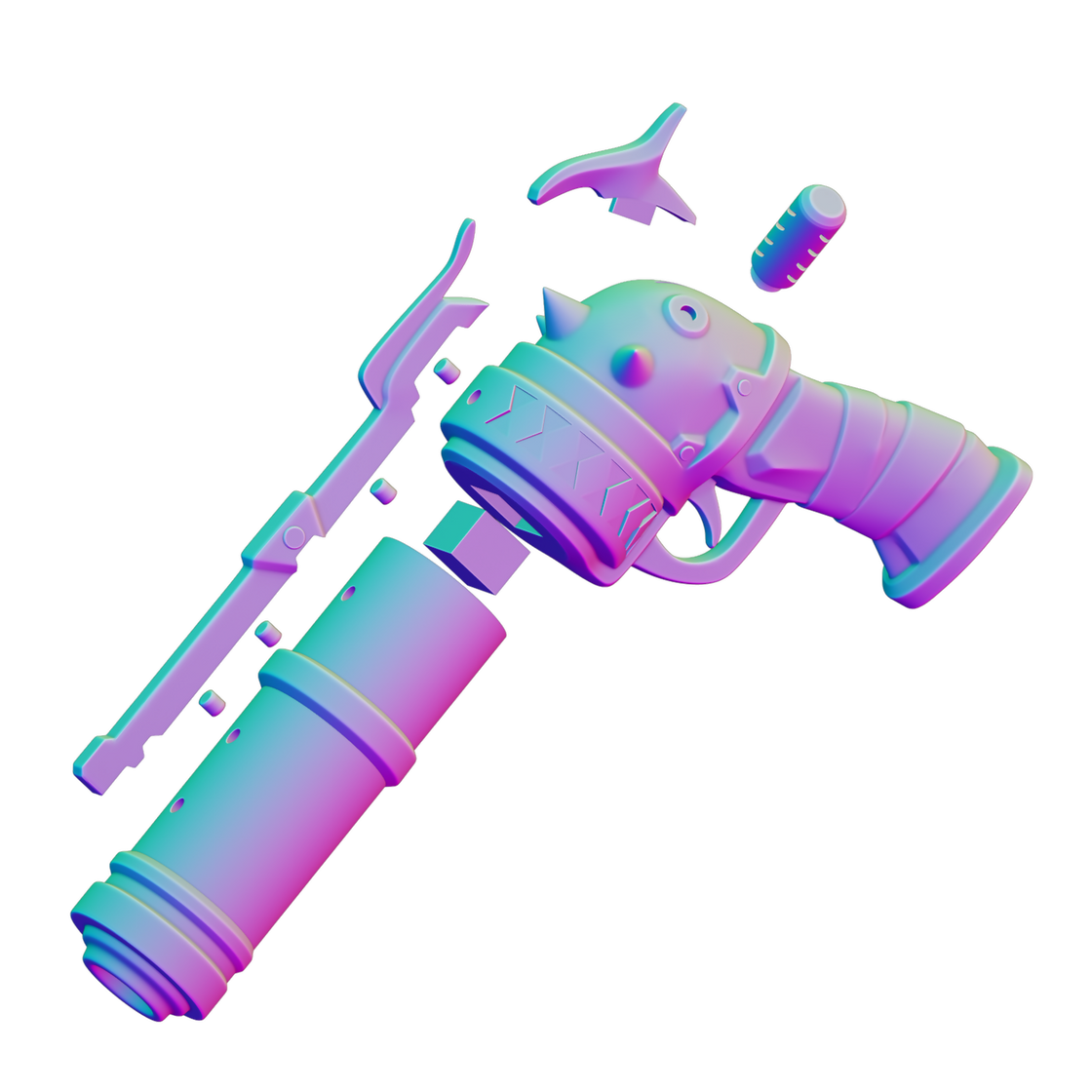 Jinx Zap Zap Pistol Arcane - 3D Print Model – Wireframe