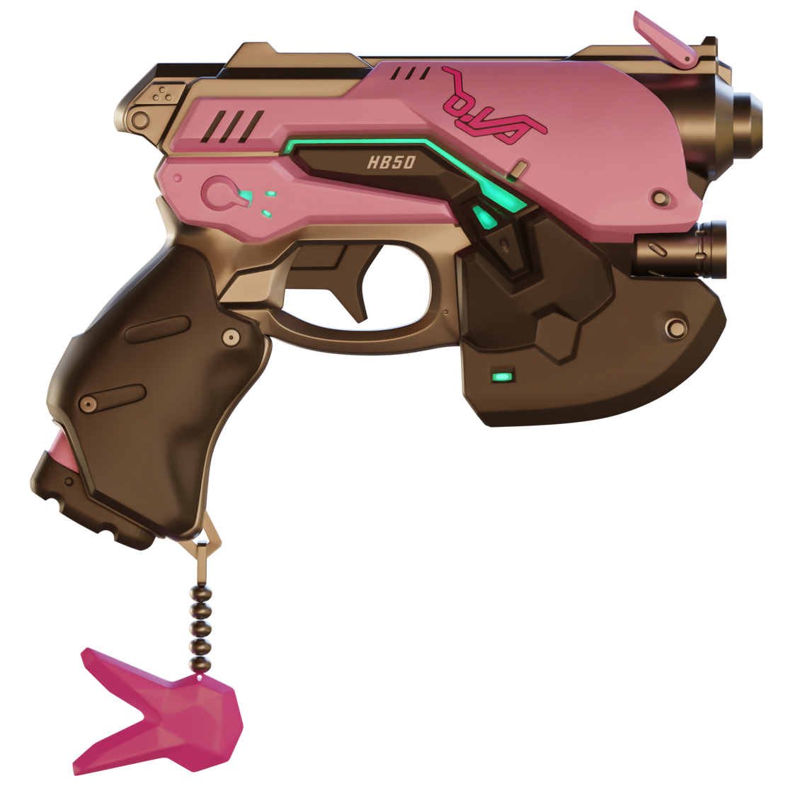 Overwatch D.Va Blaster - 3D Print Model – Wireframe