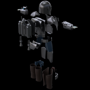 Star Wars The Mandalorian inspired Mandalorian armor, helmet and jetpack 3D-file for cosplay