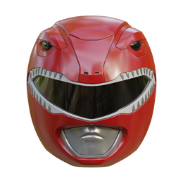 VEK3D Red Ranger MMPR Helmet File